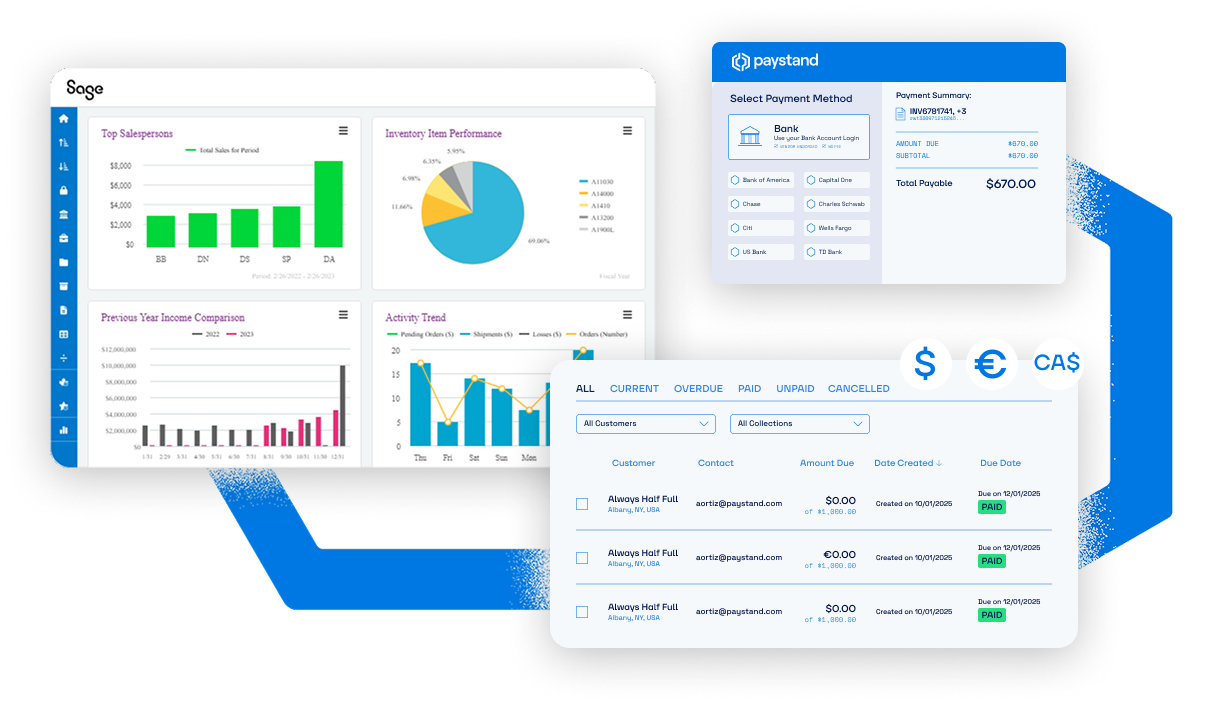 1 Sage 300 multi-entity product UI mockup