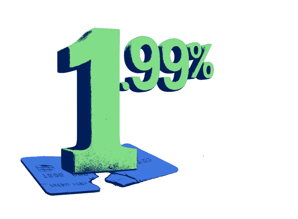 1.99 flat rate credit card fee with Paystand