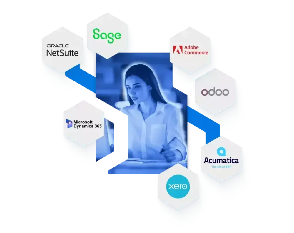 Paystand integrations for accounting and ERP platforms like Sage, NetSuite, and Microsoft Dynamics 365 to automate AP and AR.