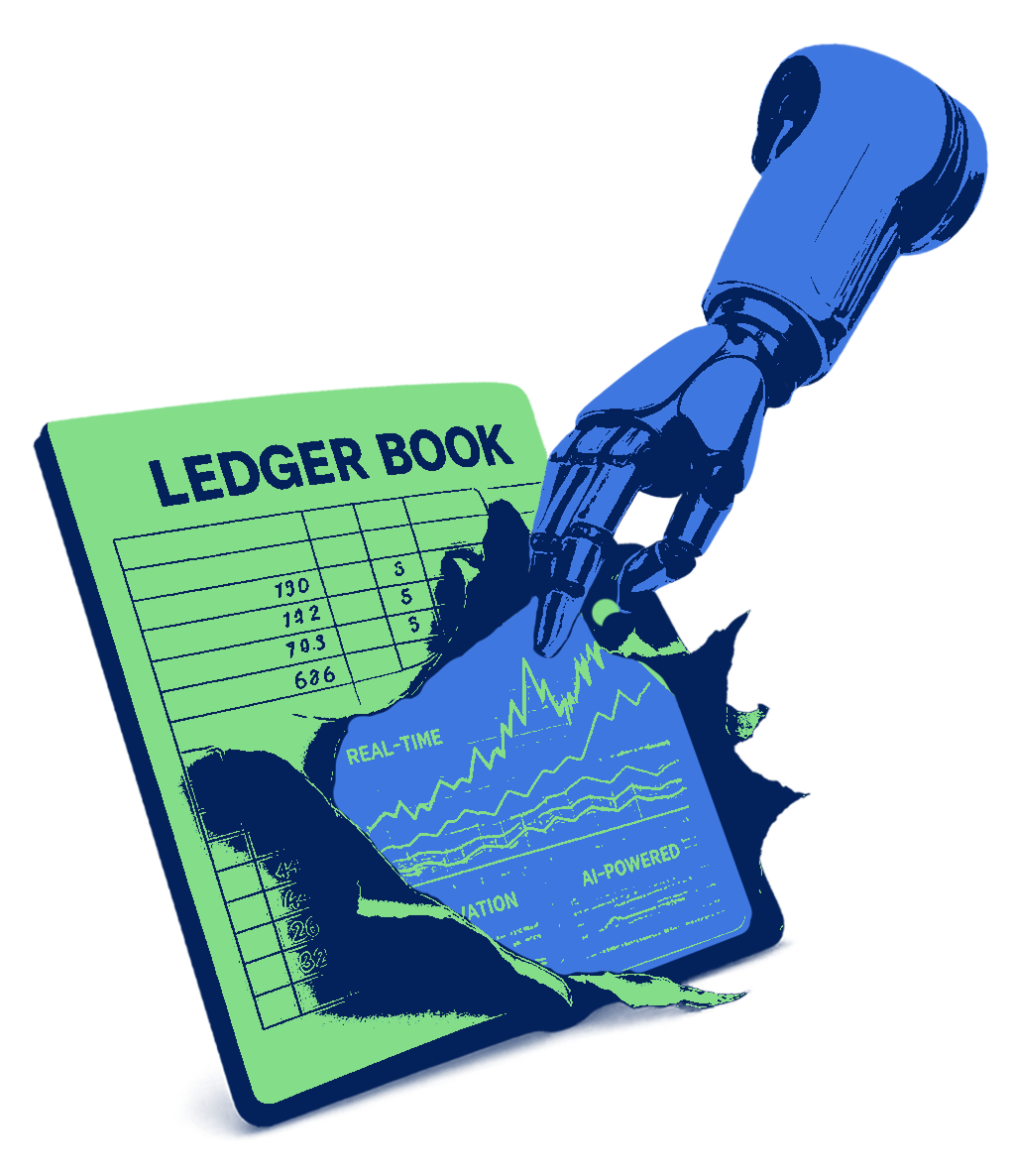 Ledger Book icon blue green-1