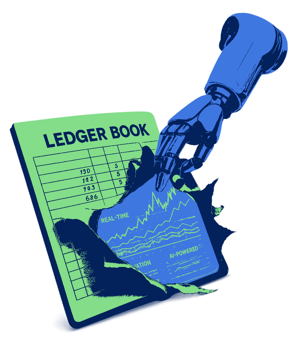 Ledger Book icon blue green