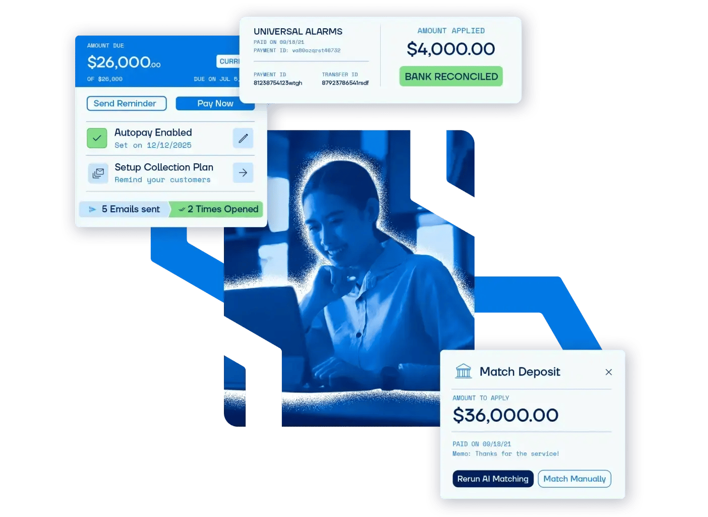 Sage Intacct and Paystand integration dashboard showing automated AP and AR workflows