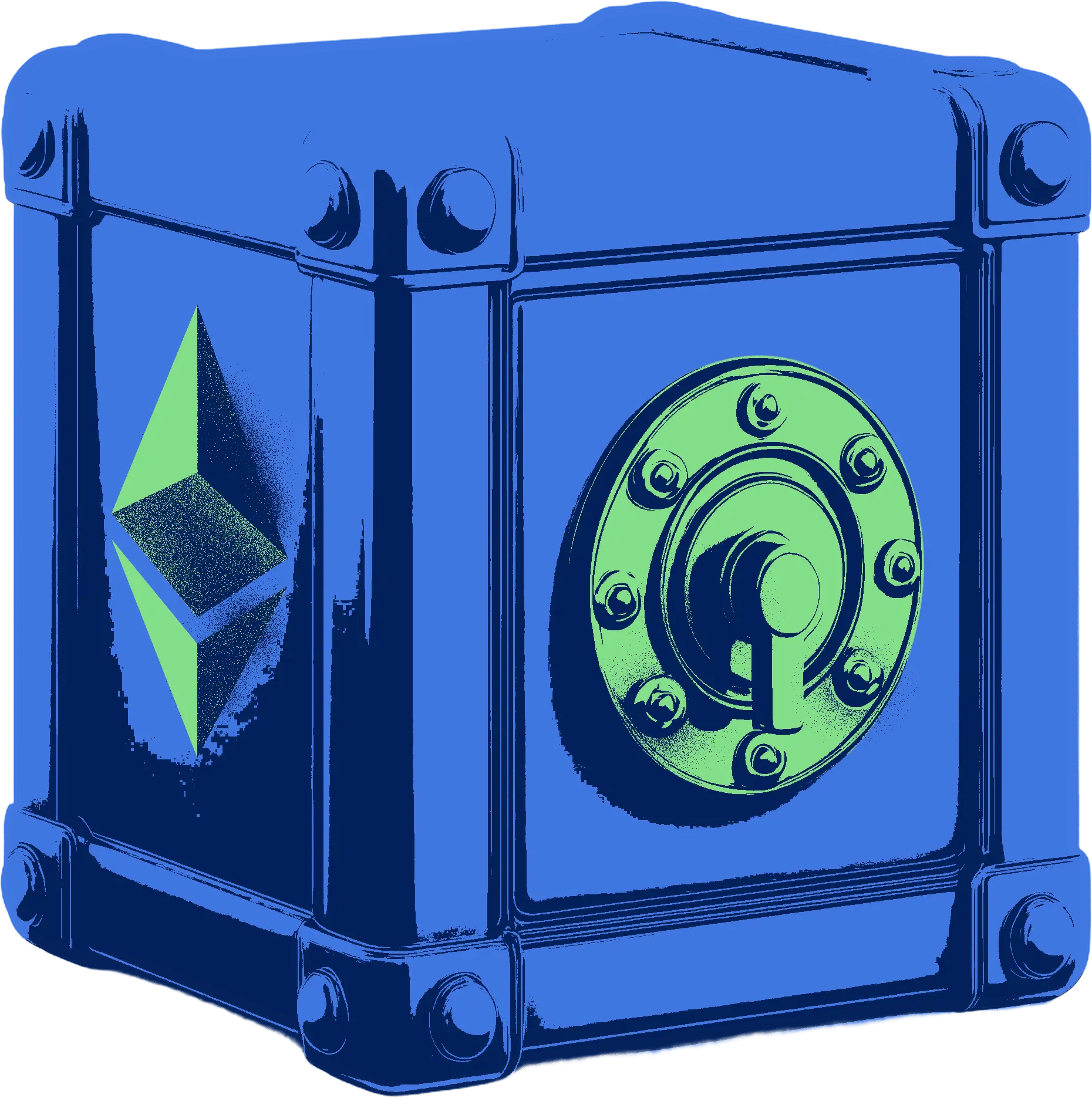 Section 01- Ethereum vault bluegreen icon