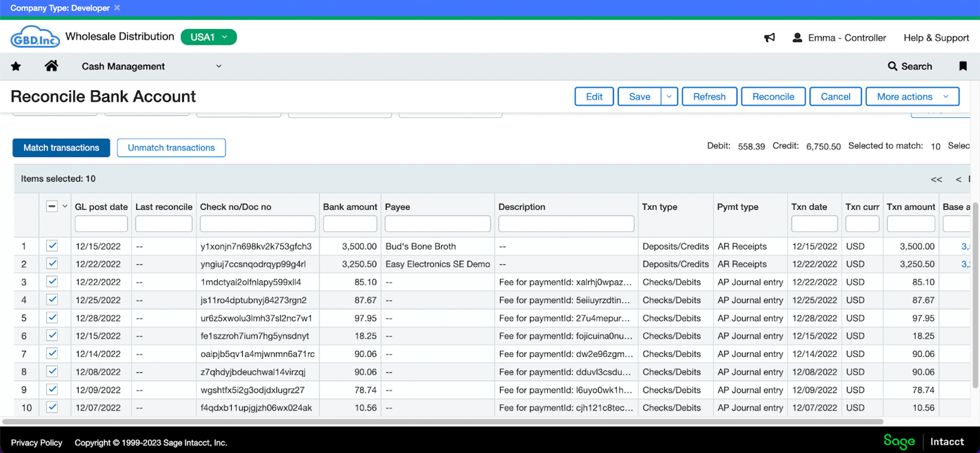 Step 5 - Match Transactions