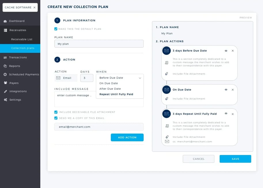 paystand collection schedules