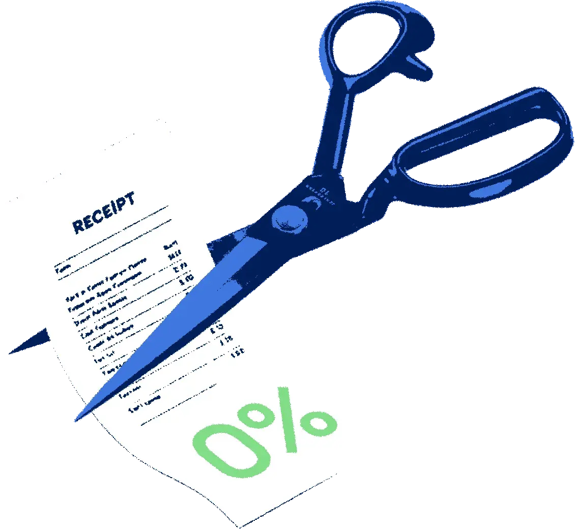 zero-fee payment network option bluegreen icon