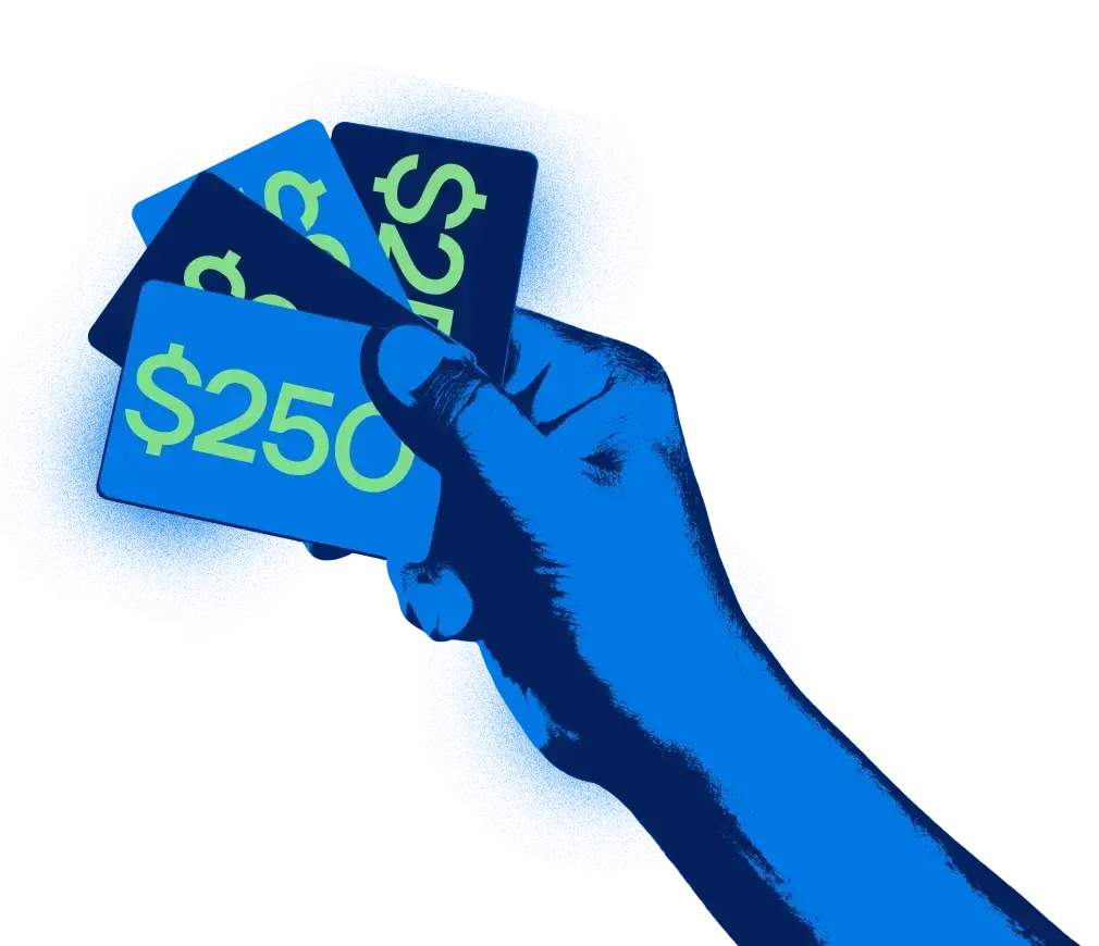$250 gift cards