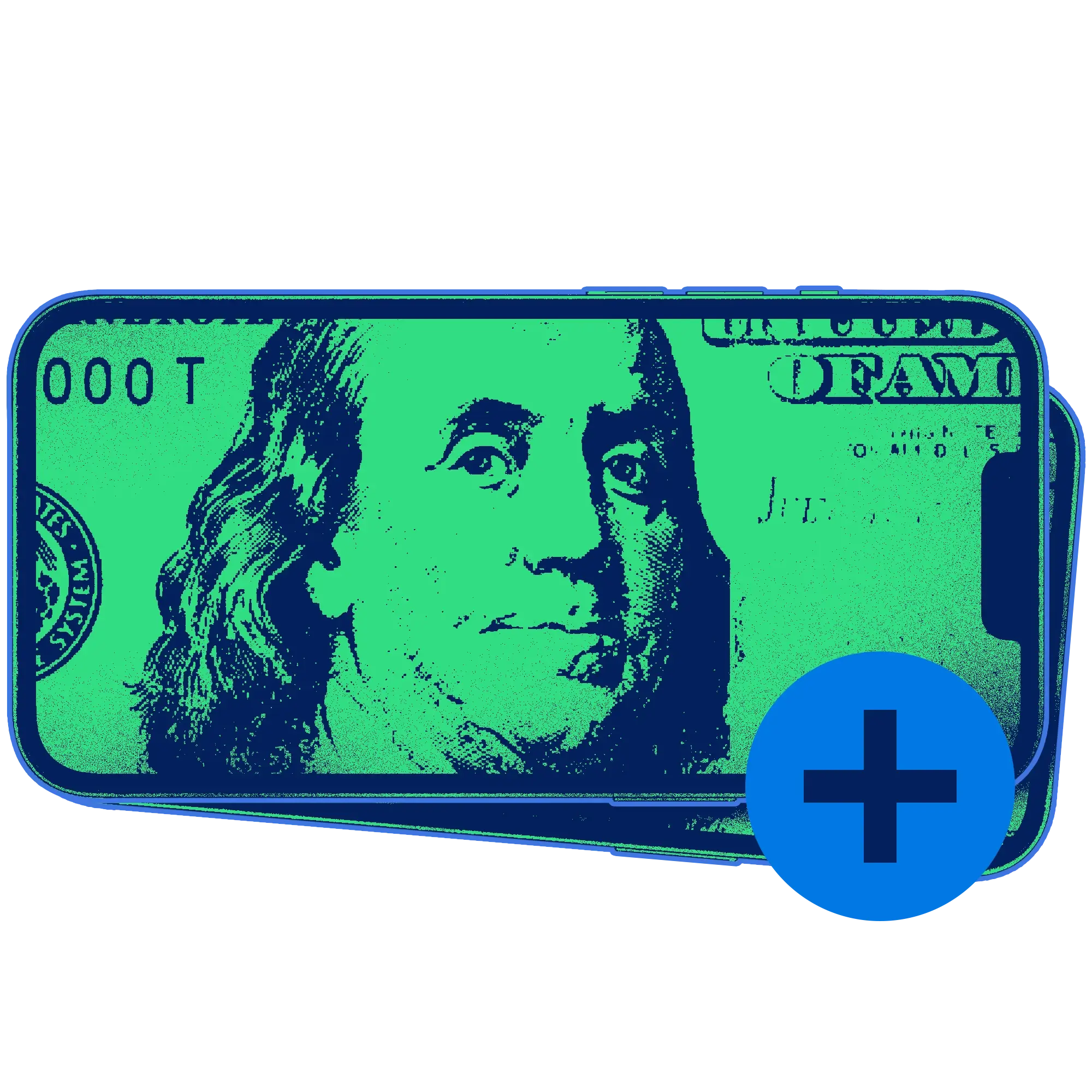 Bluegreen icon dollar