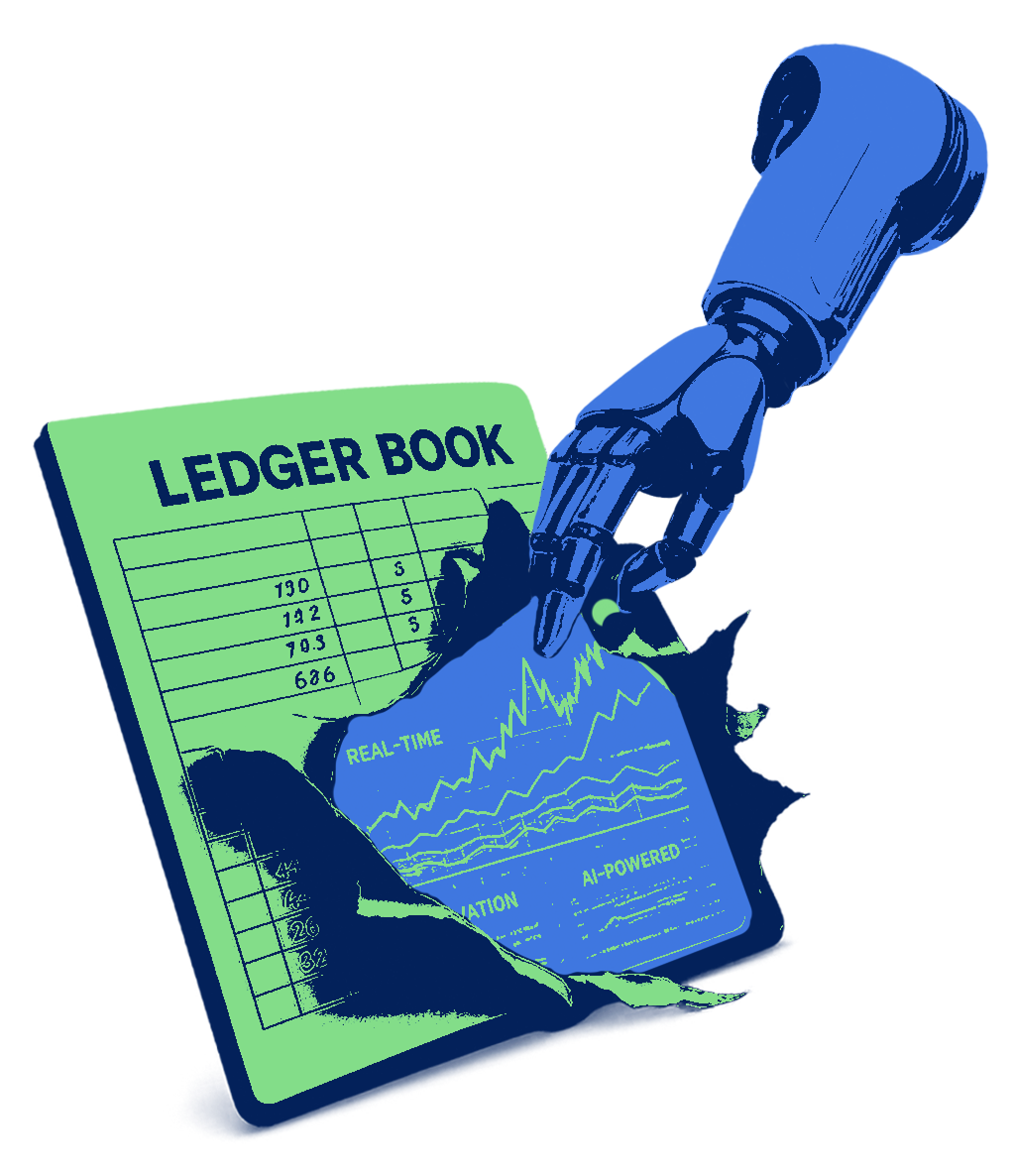 Ledger Book icon blue green