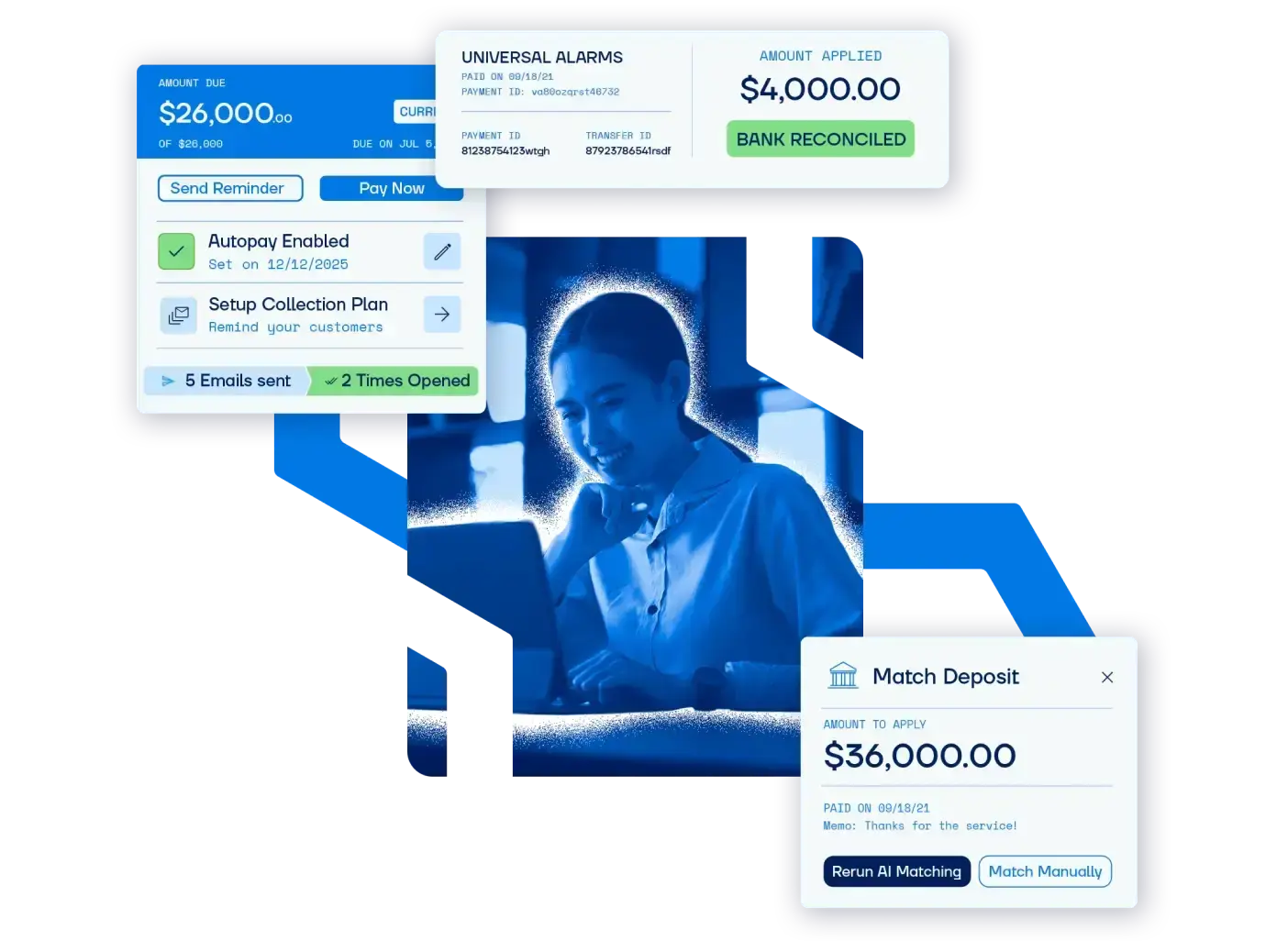 Sage Intacct and Paystand integration dashboard showing automated AP and AR workflows
